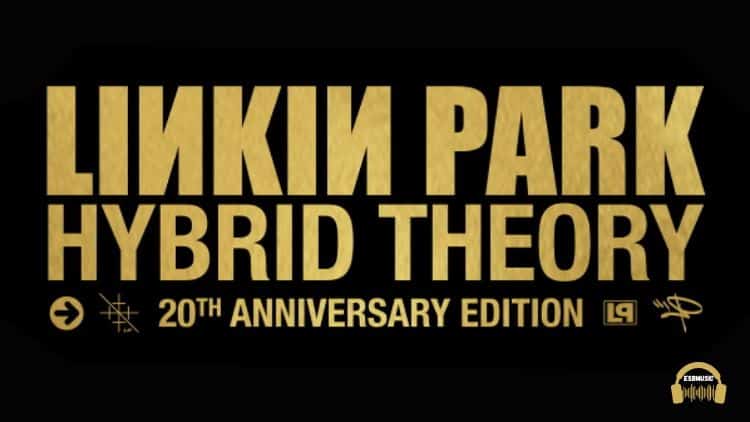 Black Background with the words "Linkin Park Hybrid Theory 20th Anniversary Edition" Album | Eat Sleep Breathe Music