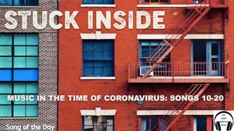 Red Building with words "Stuck Inside" song of the day by Eric Anders and Mark O'Bitz | Eat Sleep Breathe Music