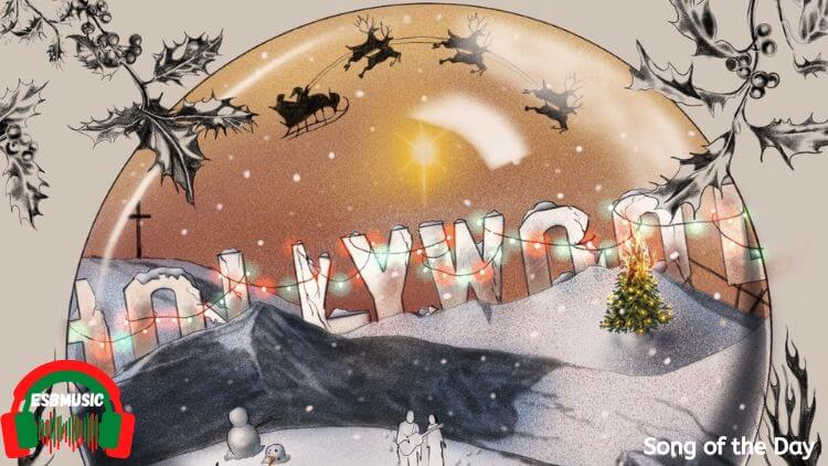 Snowglobe with the word "hollywood" in side for the "Snow In LA" by Noah Cyrus and PJ Harding song feature | Eat Sleep Breathe Music