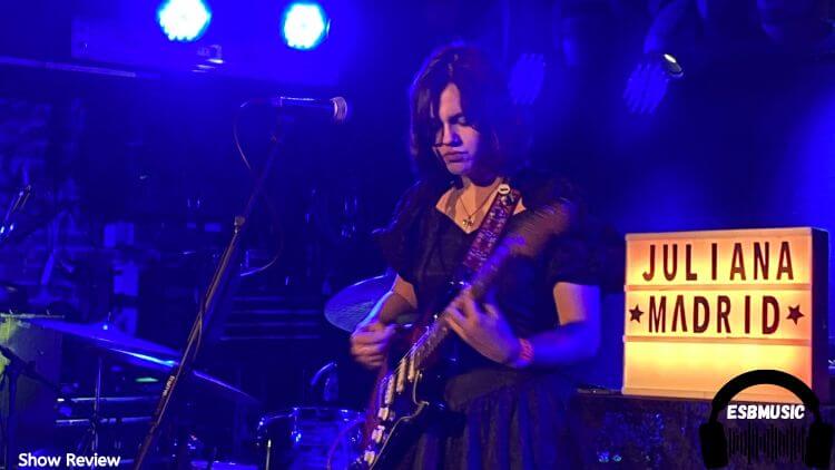Dallas Musician Juliana Madrid playing guitar at her show at the Mercury Lounge in NYC on Tuesday, may 2nd. | Show reviews | Eat Sleep Breathe Music 
