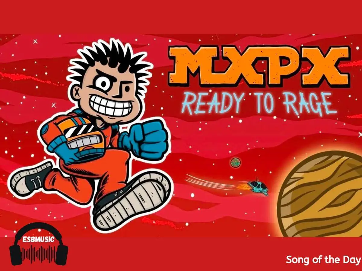 MXPX Song of the Day "Ready to Rage" Photo of the cartoon punk kid mascot in space | Eat Sleep Breathe Music